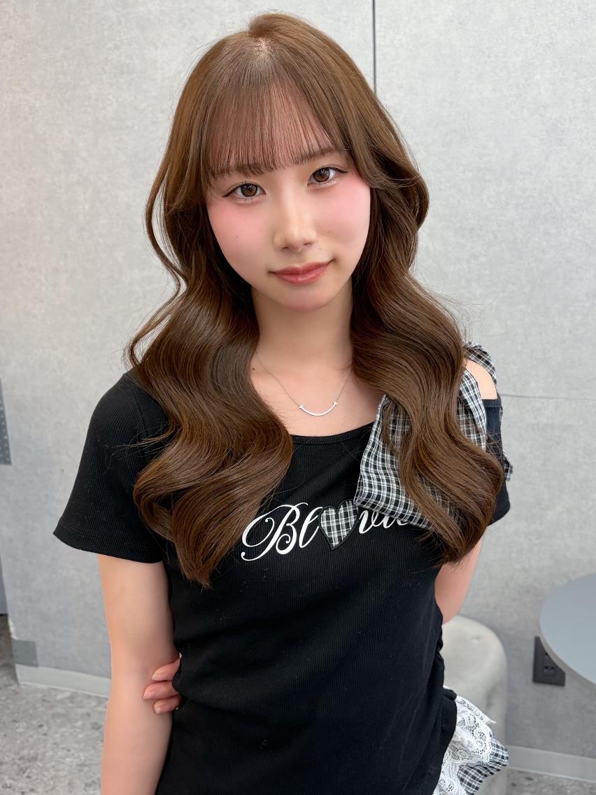 ロング カラー ブリーチ ブラウンカラー 透明感カラー ダブルカラー ナチュラルブラウン ヘアカラー さや🍀/透明感 カラー/ヘアセットのヘアスタイル