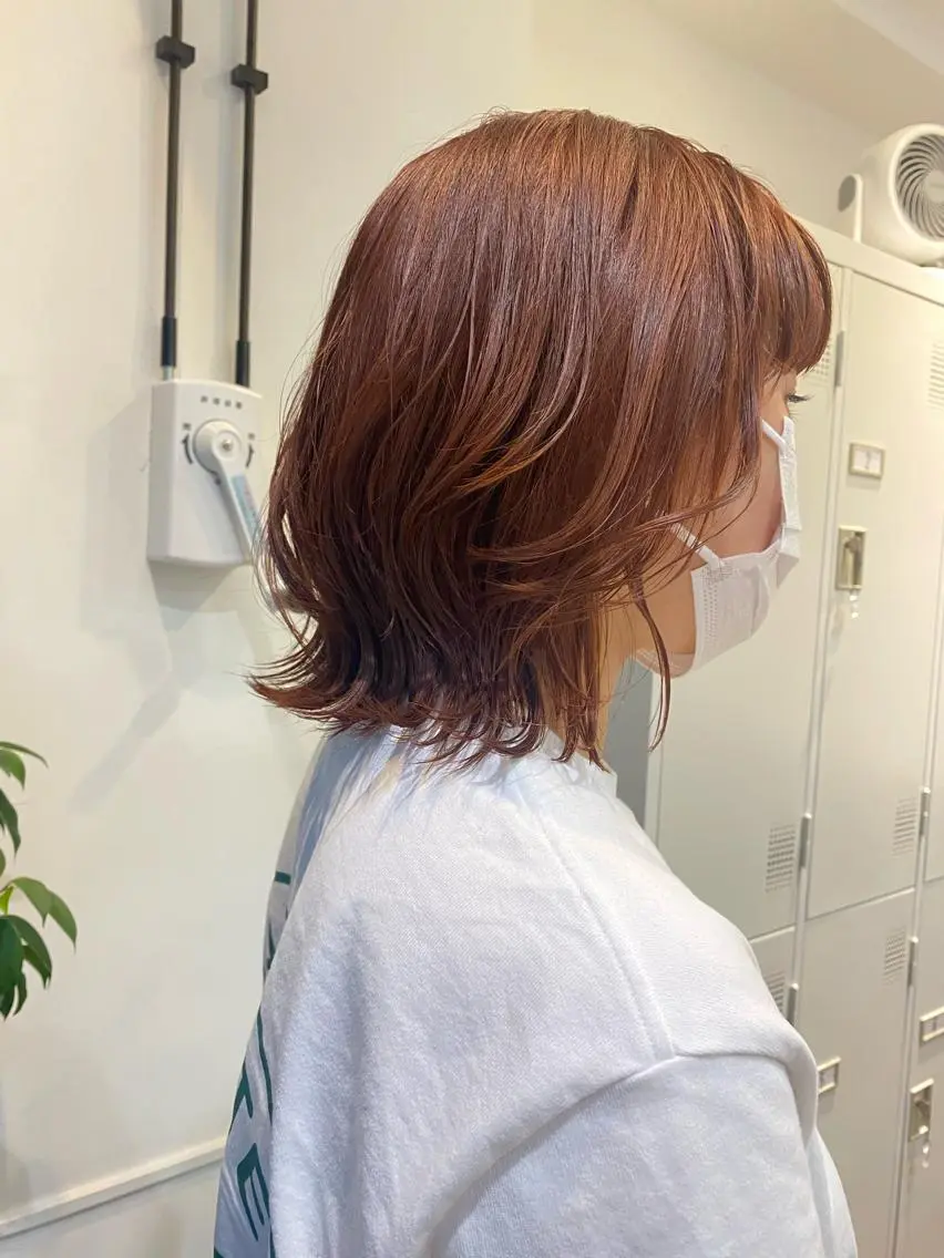 ショート カラー パーマ ヘアアレンジ アイブロウ MOE /Zina横浜2ndのヘアスタイル