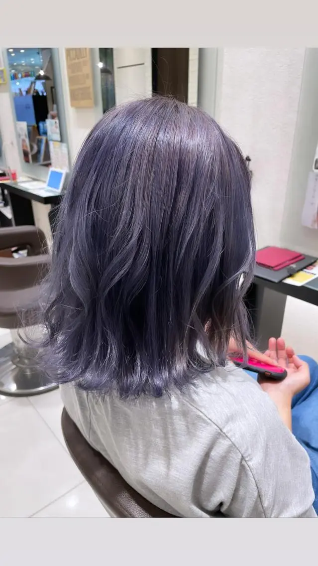 カラー アッシュ イルミナカラー パープルアッシュ EARTH 山﨑龍馬のヘアスタイル