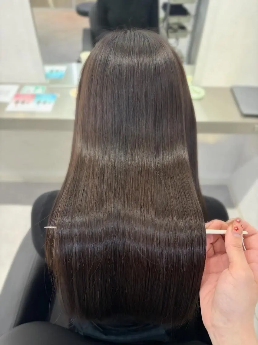 ロング ショートボブ ボブ ハイライト 髪質改善 レイヤーカット 縮毛矯正 N° jemica 札幌のヘアスタイル