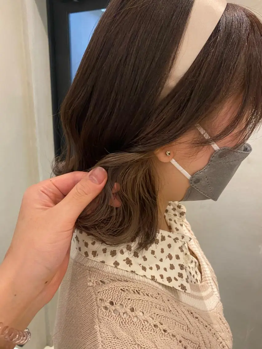 ショート ヘアカラー トリートメント 新宿/顔周りカット +レイヤー=しずく♩のヘアスタイル