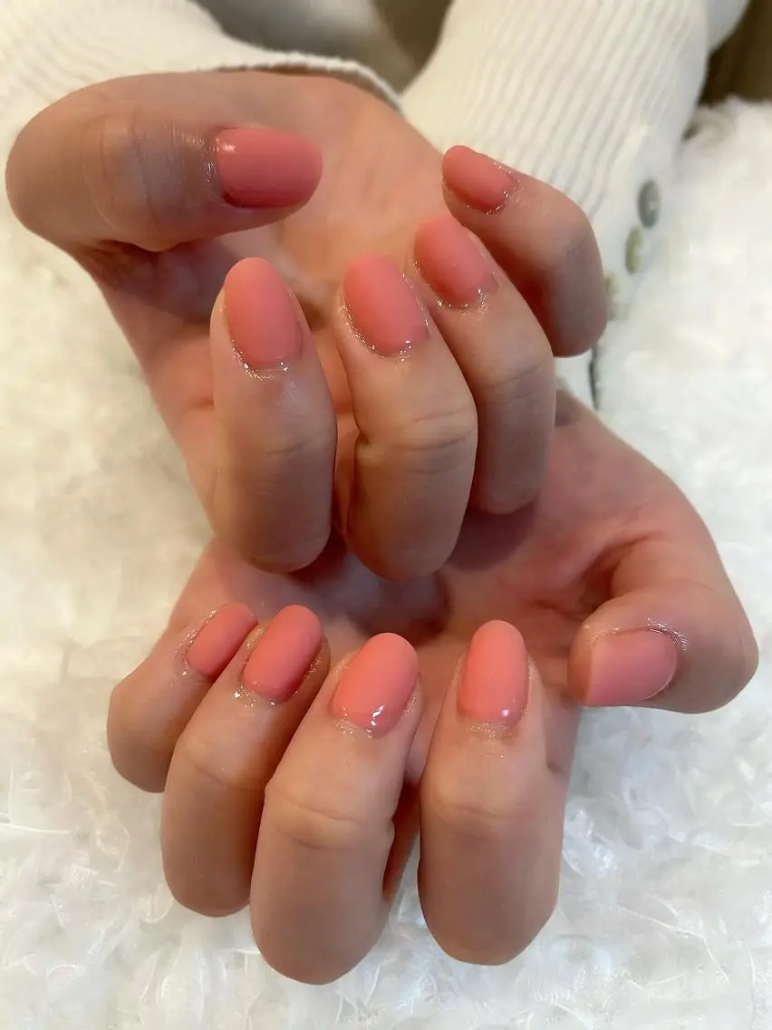 ネイル マットネイル ワンカラーネイル ささき れいなのネイルデザイン