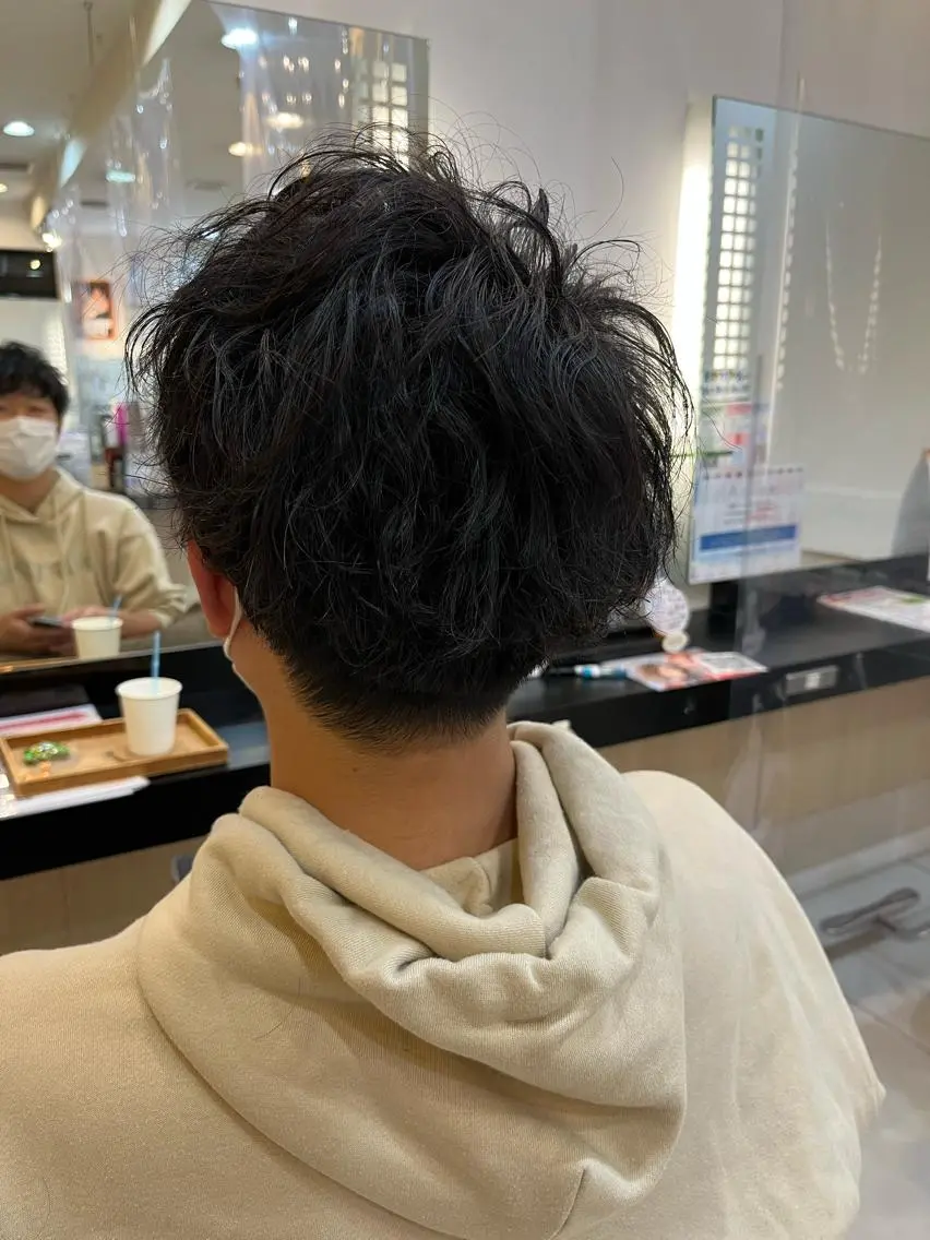 ショート パーマ メンズ カット パーマ トータルビューティー K:R鶴川のヘアスタイル