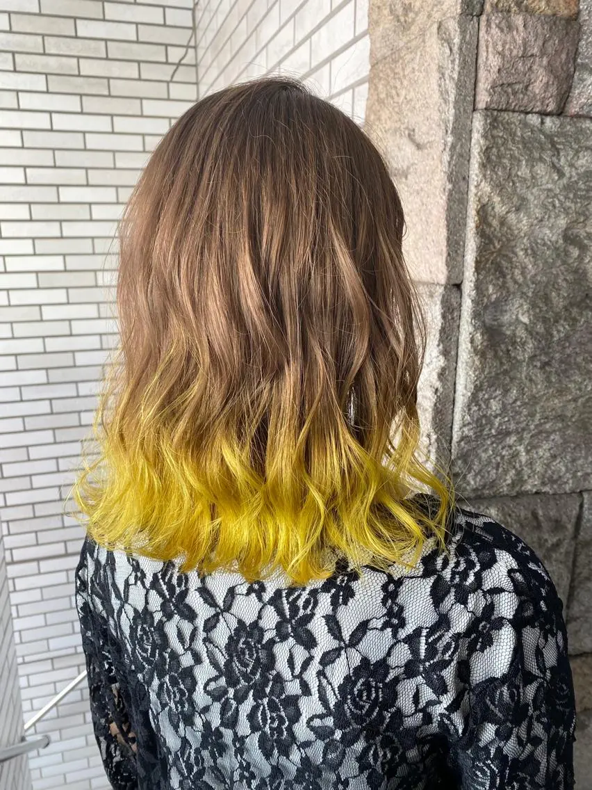 ミディアム カラー グラデーションカラー ヘアカラー トリートメント 萩原 凌✄のヘアスタイル