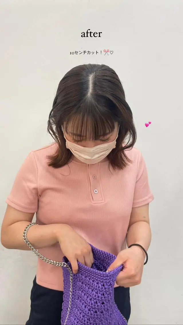 ミディアム 立野 莉央のヘアスタイル