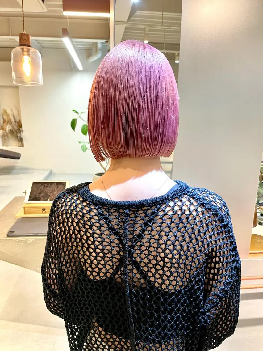 ミディアム カラー ボブ 韓国風ヘア ヘアカラー ヘアセット 💎韓国風レイヤー /ボブ💎Namiのヘアスタイル