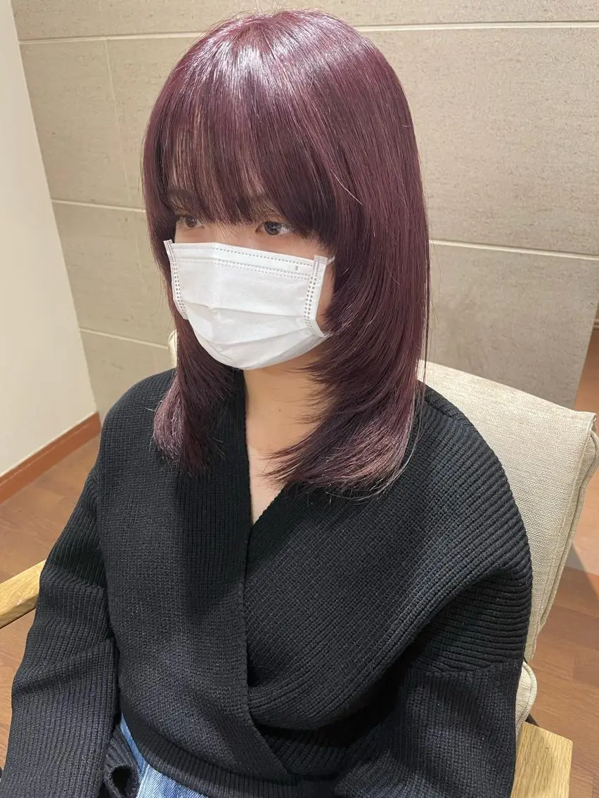 ミディアム カラー ヘアカラー トリートメント 羽田翔大/ブリーチ/ レイヤー/店長のヘアスタイル