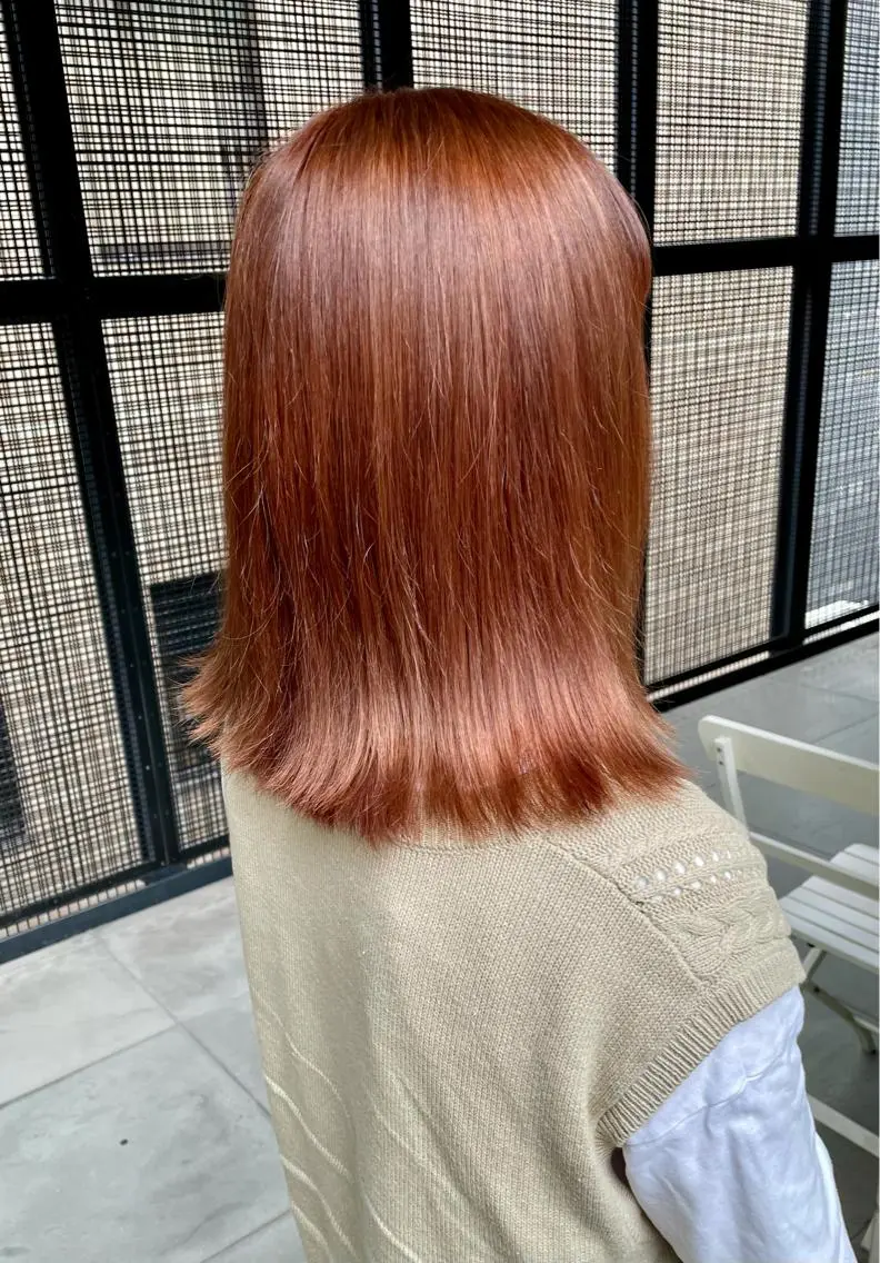 ミディアム ヘアカラー トリートメント 大内 志穂のヘアスタイル