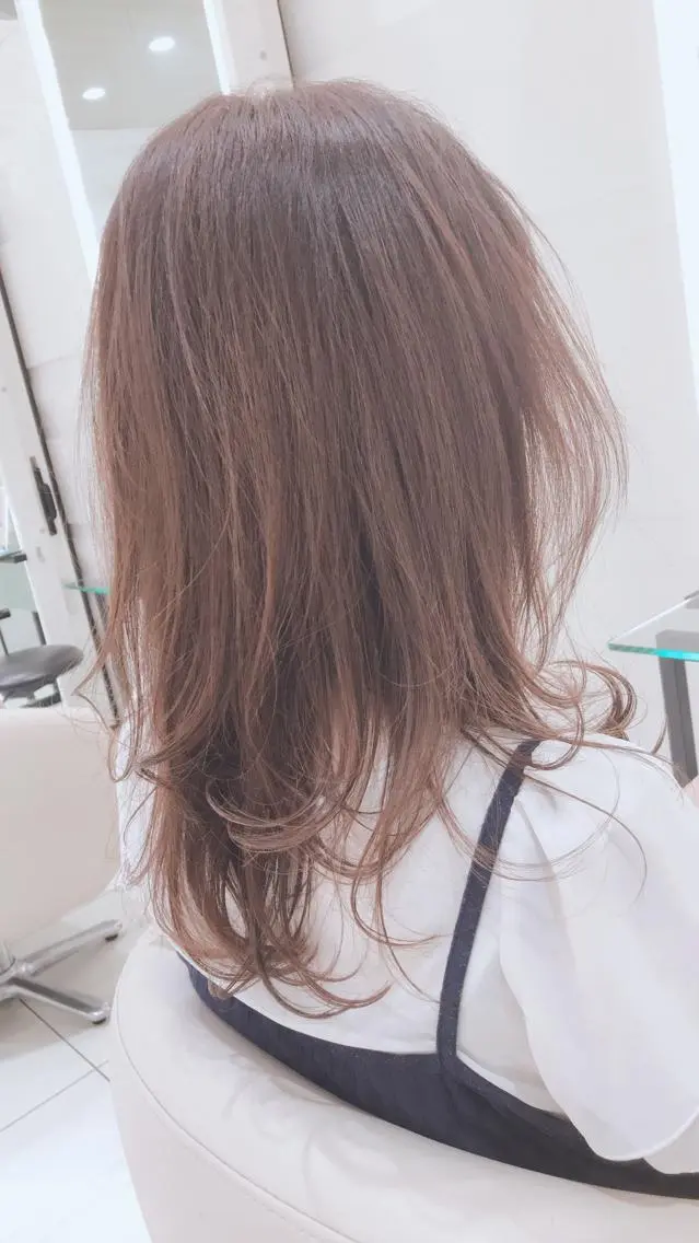 セミロング カラー パーマ ヘアアレンジ 田中 真衣のヘアスタイル