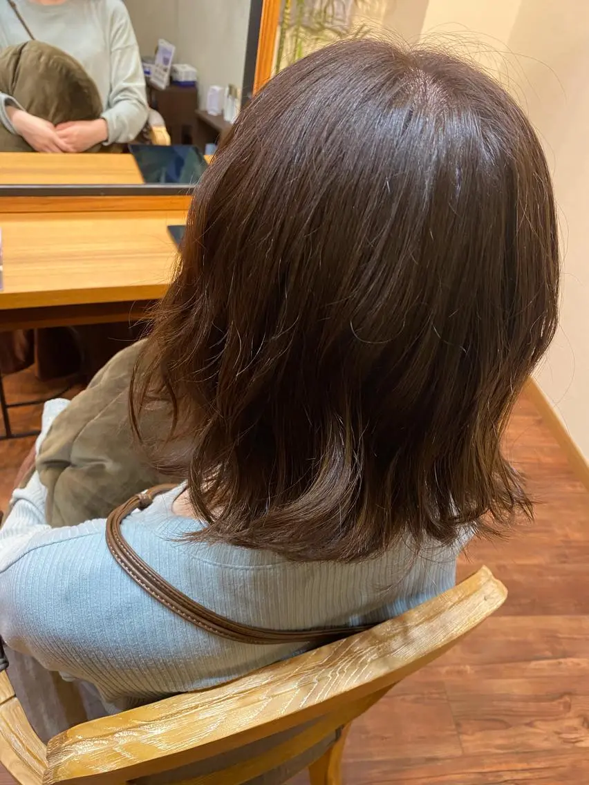 ミディアム カラー オーガニックカラー 髪質改善 Tr　Spa Salon Careのヘアスタイル
