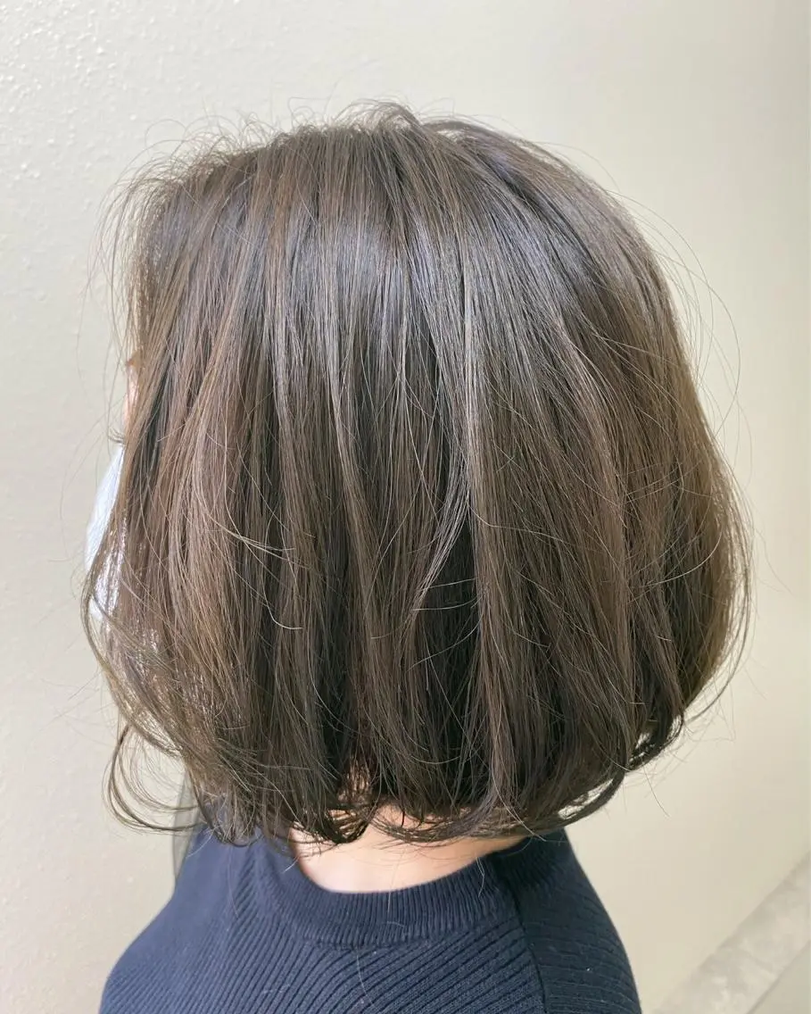 ミディアム カラー ヘアアレンジ 女性専用サロン梅田 髪質改善カラーakiのヘアスタイル