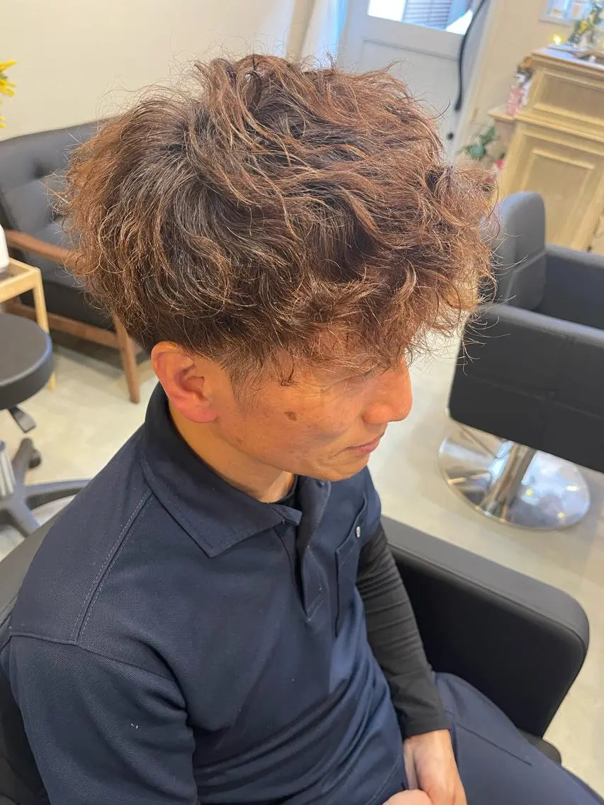 ショート パーマ メンズ nowhere ノーウェアのヘアスタイル