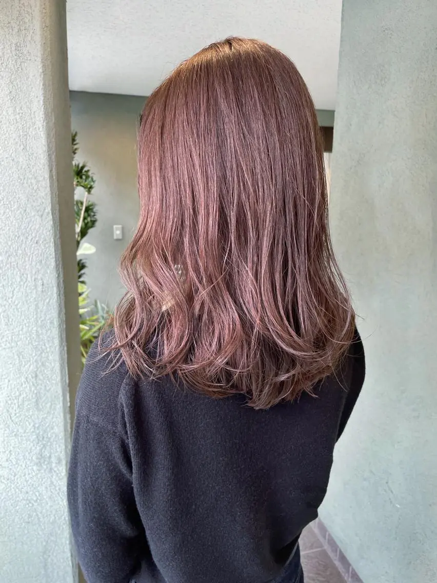 セミロング カラー ピンクカラー カット ヘアカラー トリートメント HIROKI ”博多 /ボブのヘアスタイル