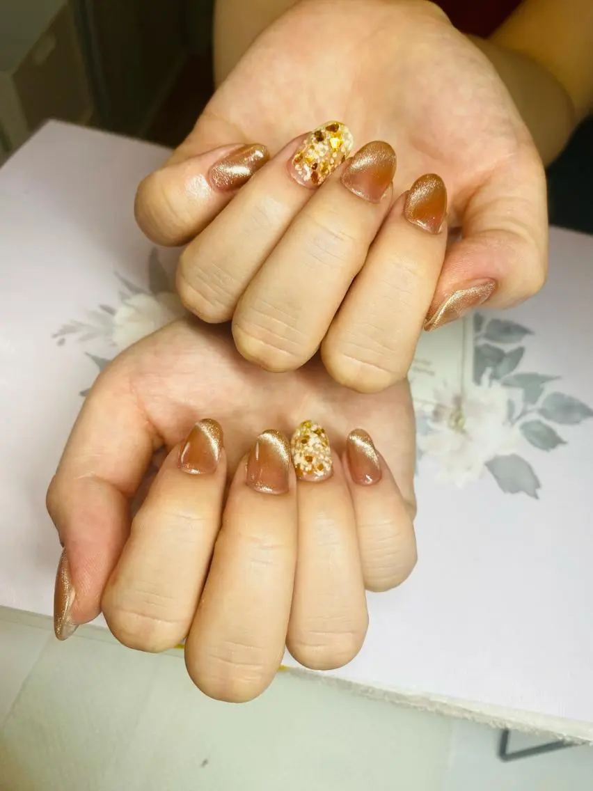 ネイル ラメ(グリッター) マグネットネイル ハンドネイル Chandra nail&tarotのネイルデザイン