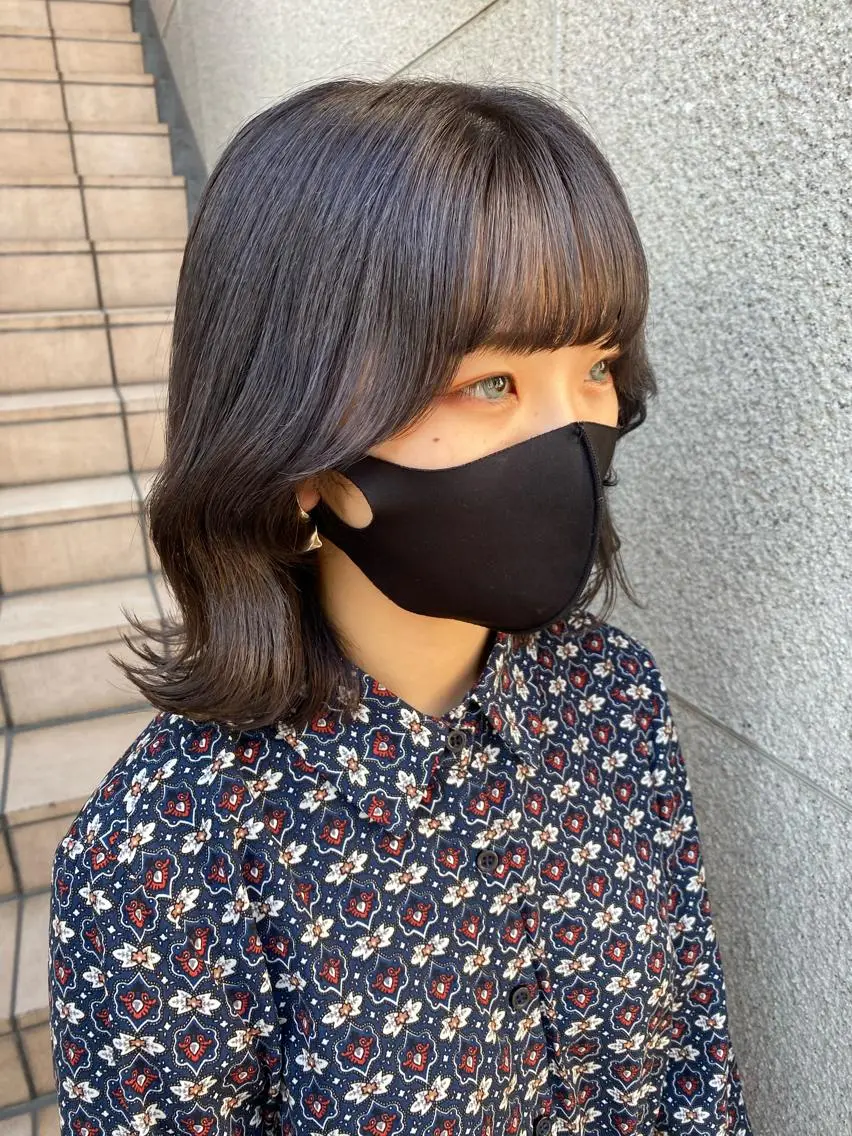 ミディアム カラー 💗💗韓国レイヤー yu-ki💗💗のヘアスタイル