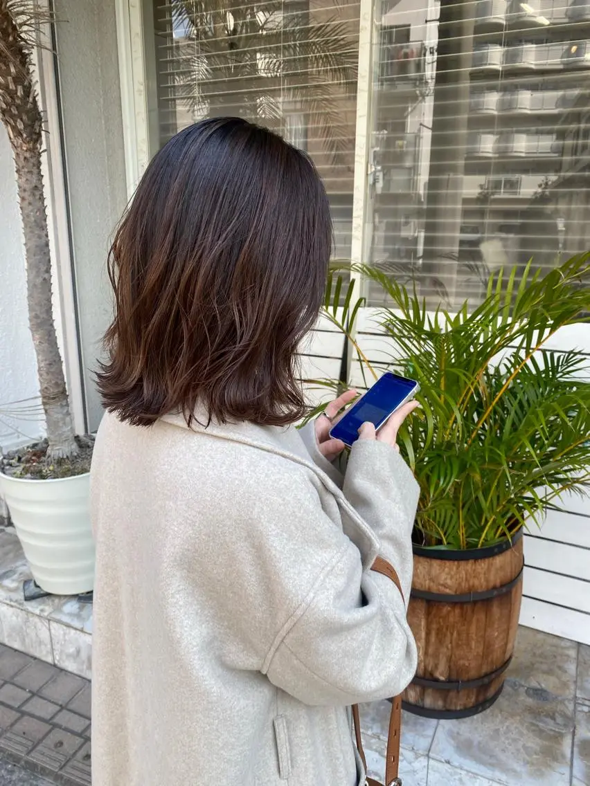 ミディアム 西元 亜由美のヘアスタイル