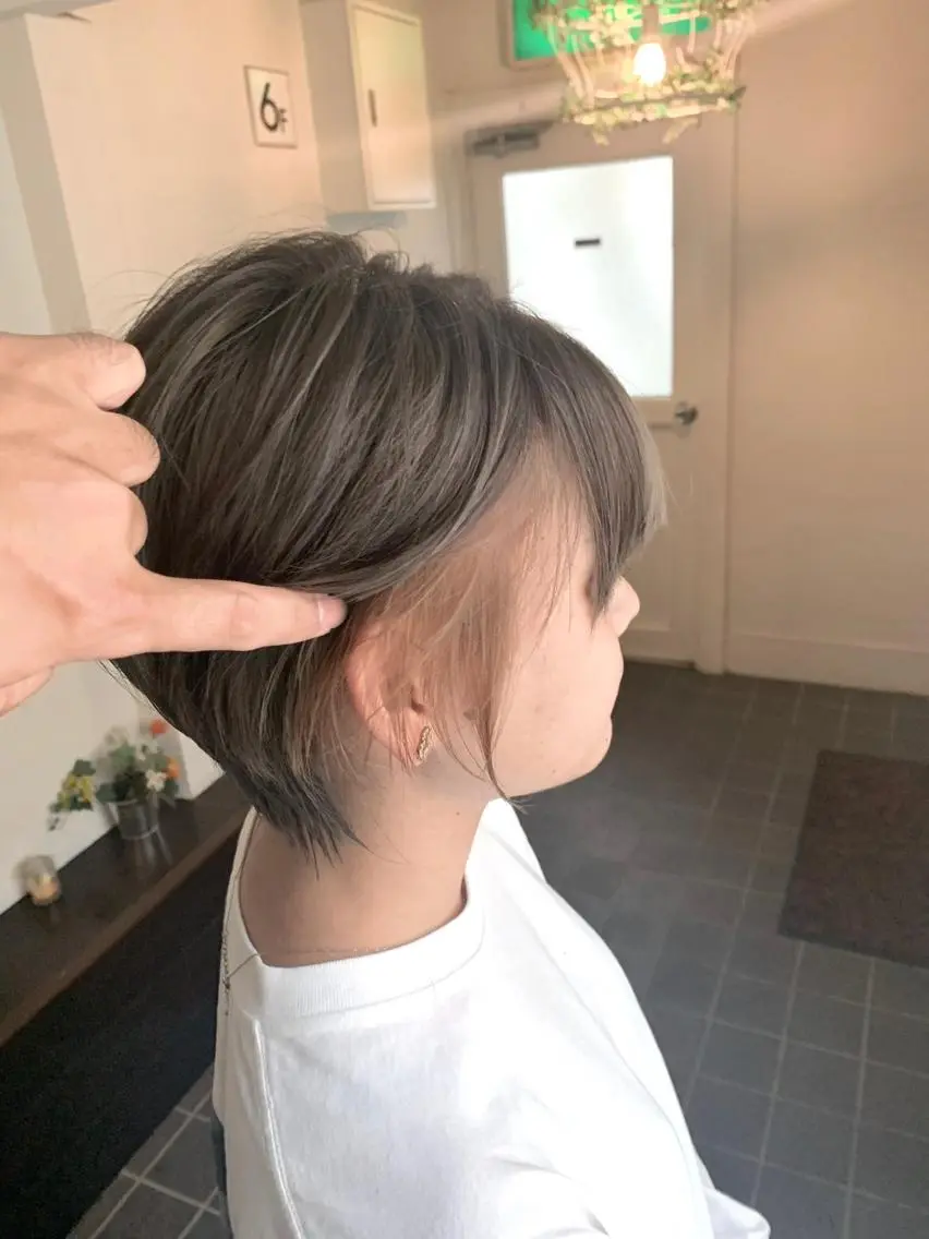 ショート ショートヘア カット ヘアカラー トリートメント ブリーチ毛に縮毛矯正 ✨カラー✨山田 正幸のヘアスタイル