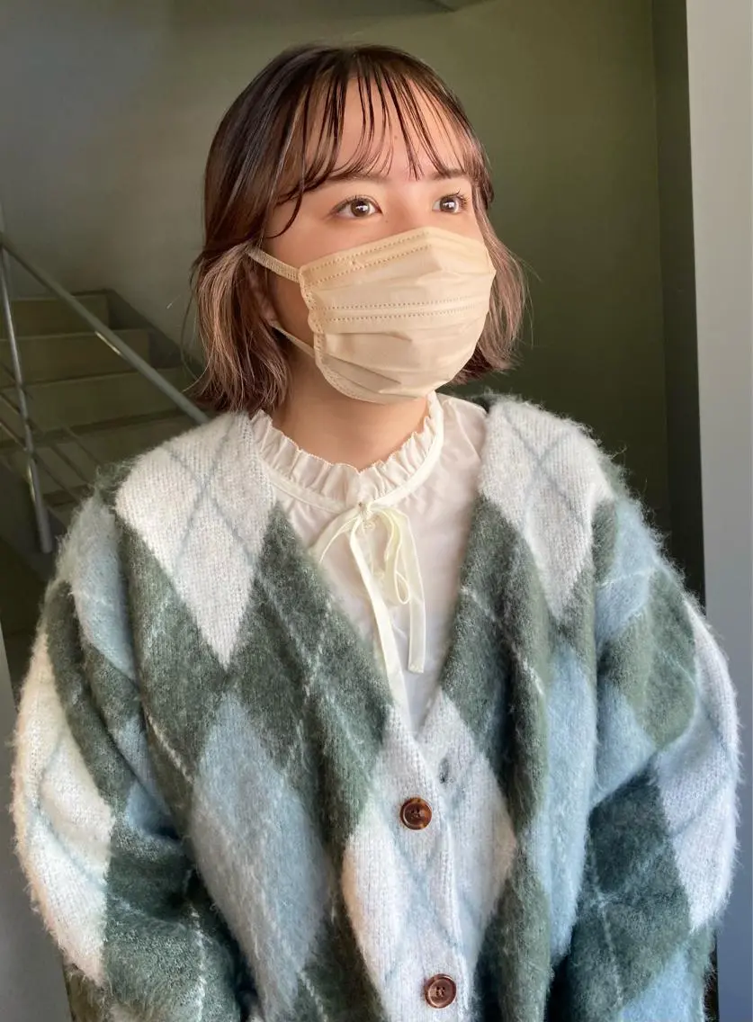 ショート カラー パーマ ヘアアレンジ デザインカラー/ボブ ブリーチカラー/ユリのヘアスタイル