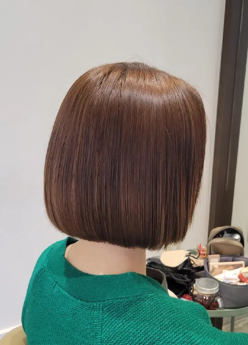 ショート ワンレンボブ ボブ カット ヘアカラー トリートメント 尾澤 尚希のヘアスタイル
