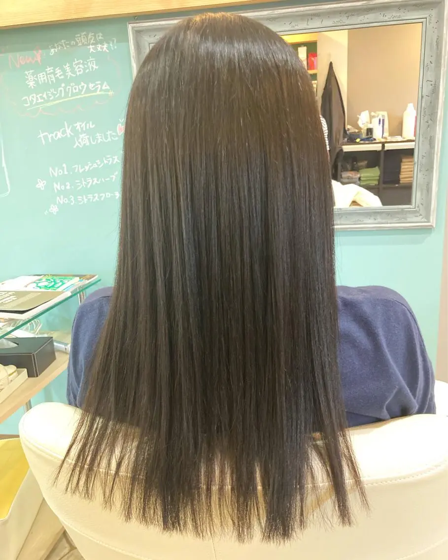 ロング パーマ 縮毛矯正 谷川 穂のヘアスタイル