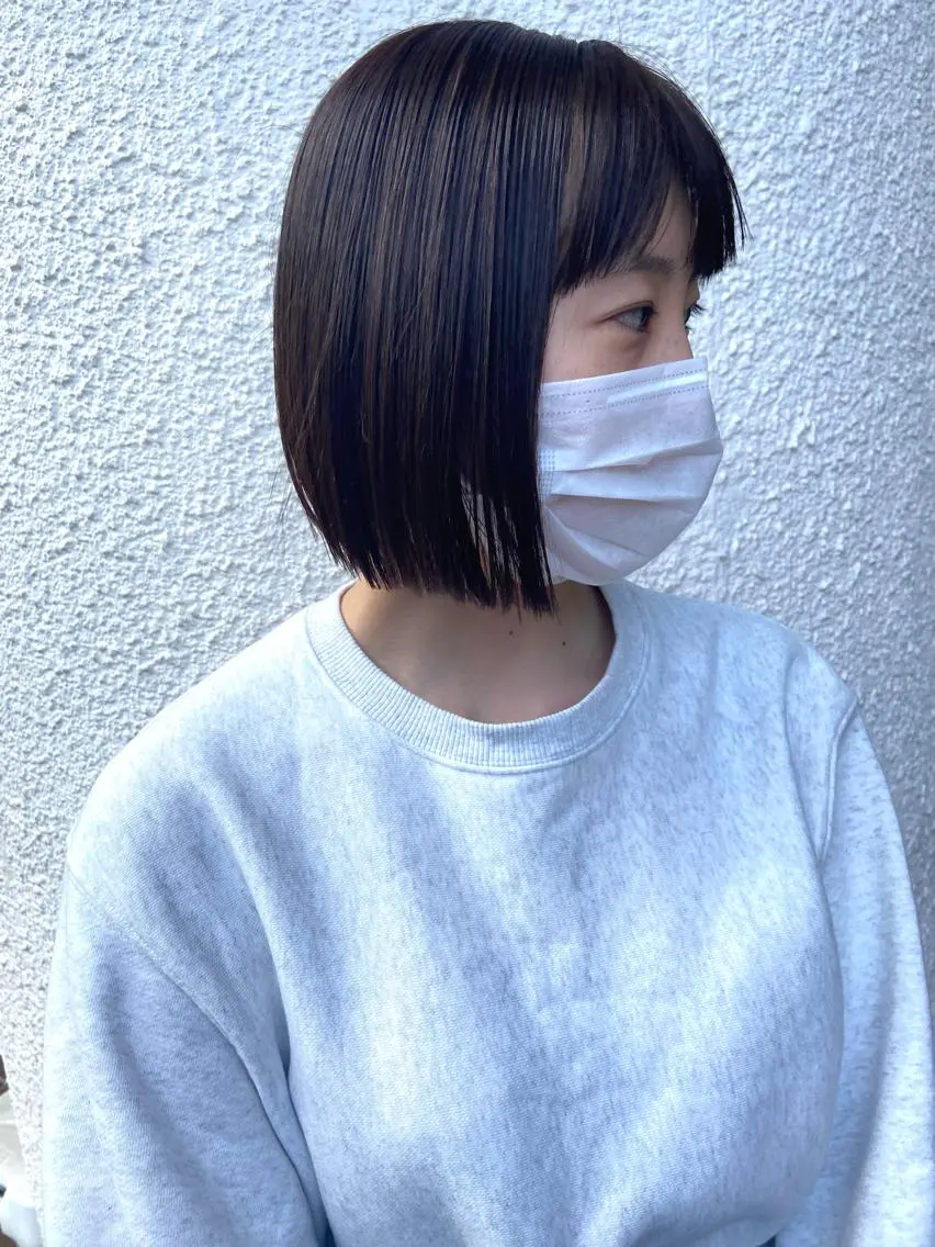 ミディアム ボブ 髪質改善・ボブ・ ショート 丸毛一輝のヘアスタイル