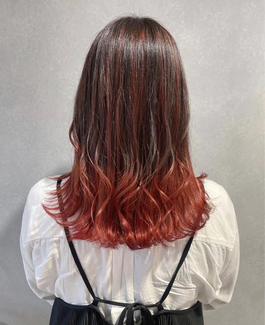 ミディアム カラー グラデーションカラー ヘアカラー 唐澤 千尋のヘアスタイル