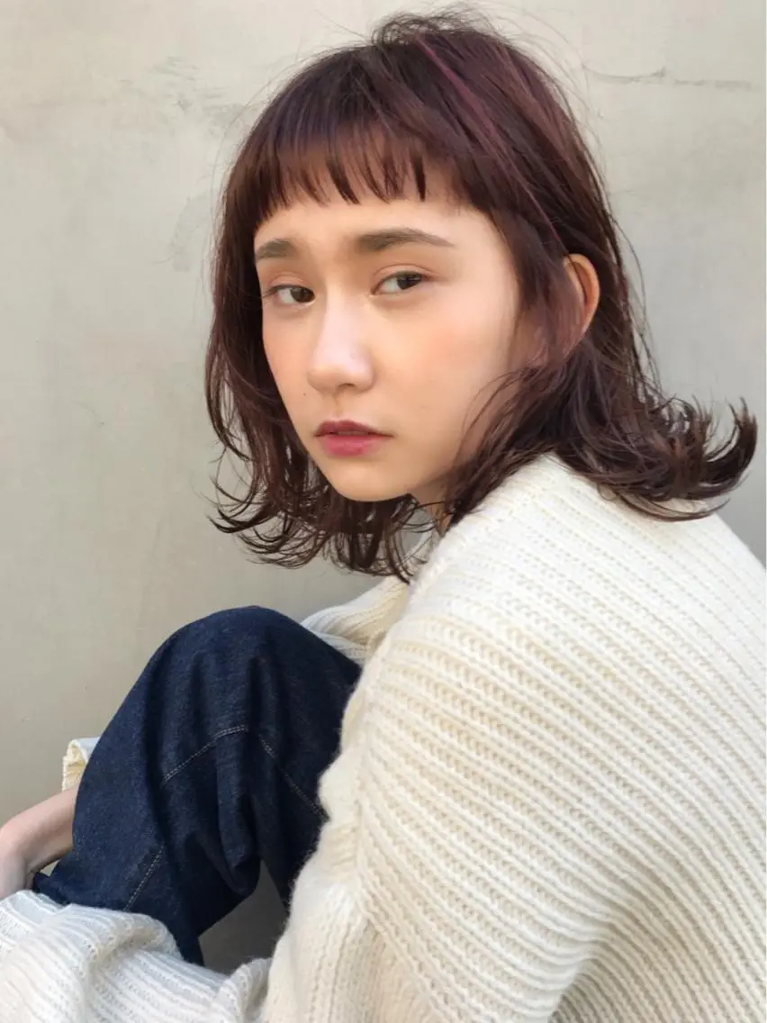 ミディアム カット トリートメント 一ノ瀬 暁のヘアスタイル