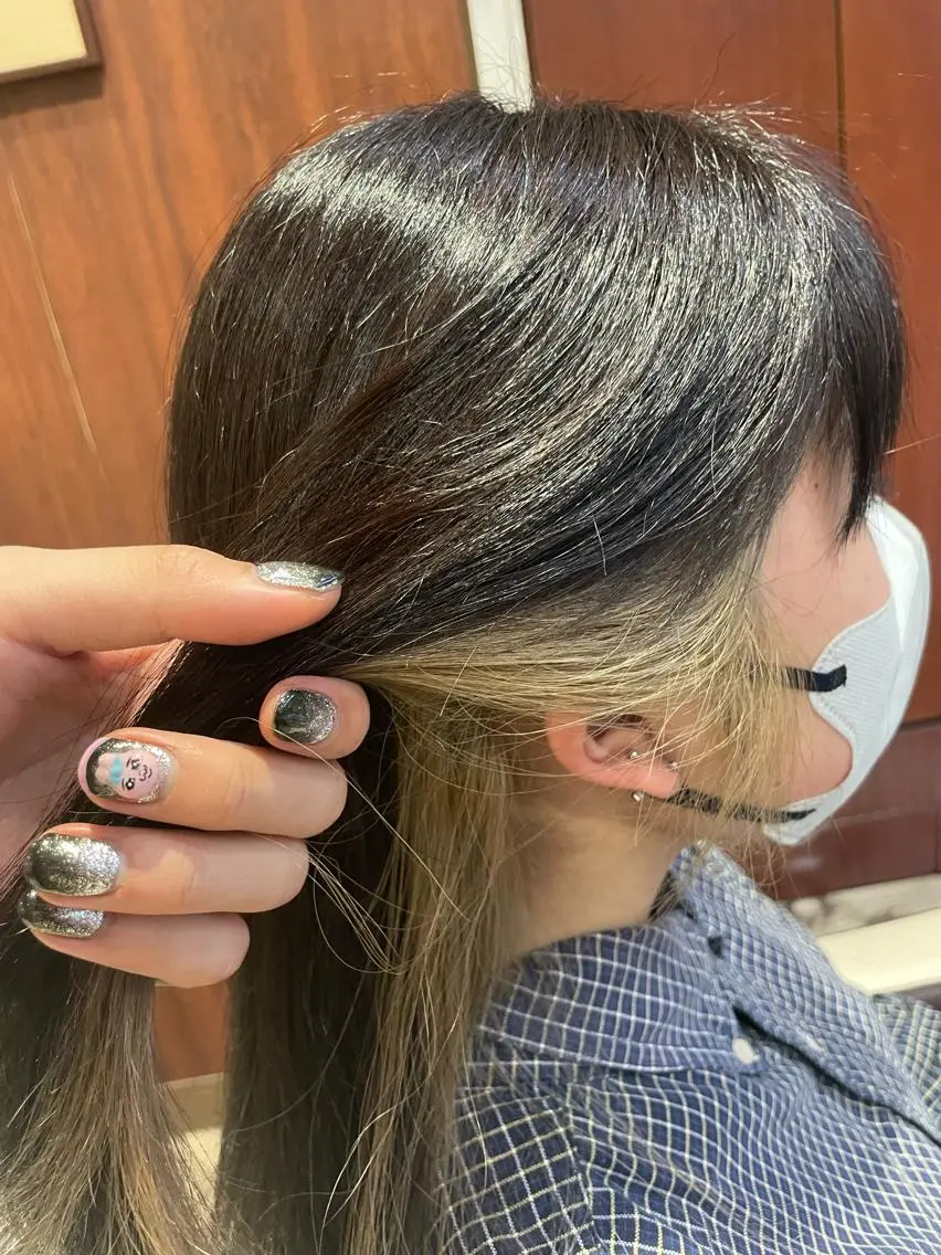 カラー ベージュカラー インナーカラー ホワイトベージュ EARTH菊名店👾 ひらのすぐるのヘアスタイル