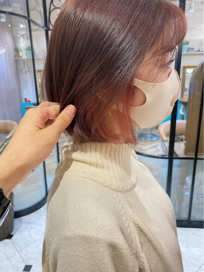 ショート ヘアカラー トリートメント レイヤー/韓国ヘア 縮毛矯正🫧鈴木颯のヘアスタイル
