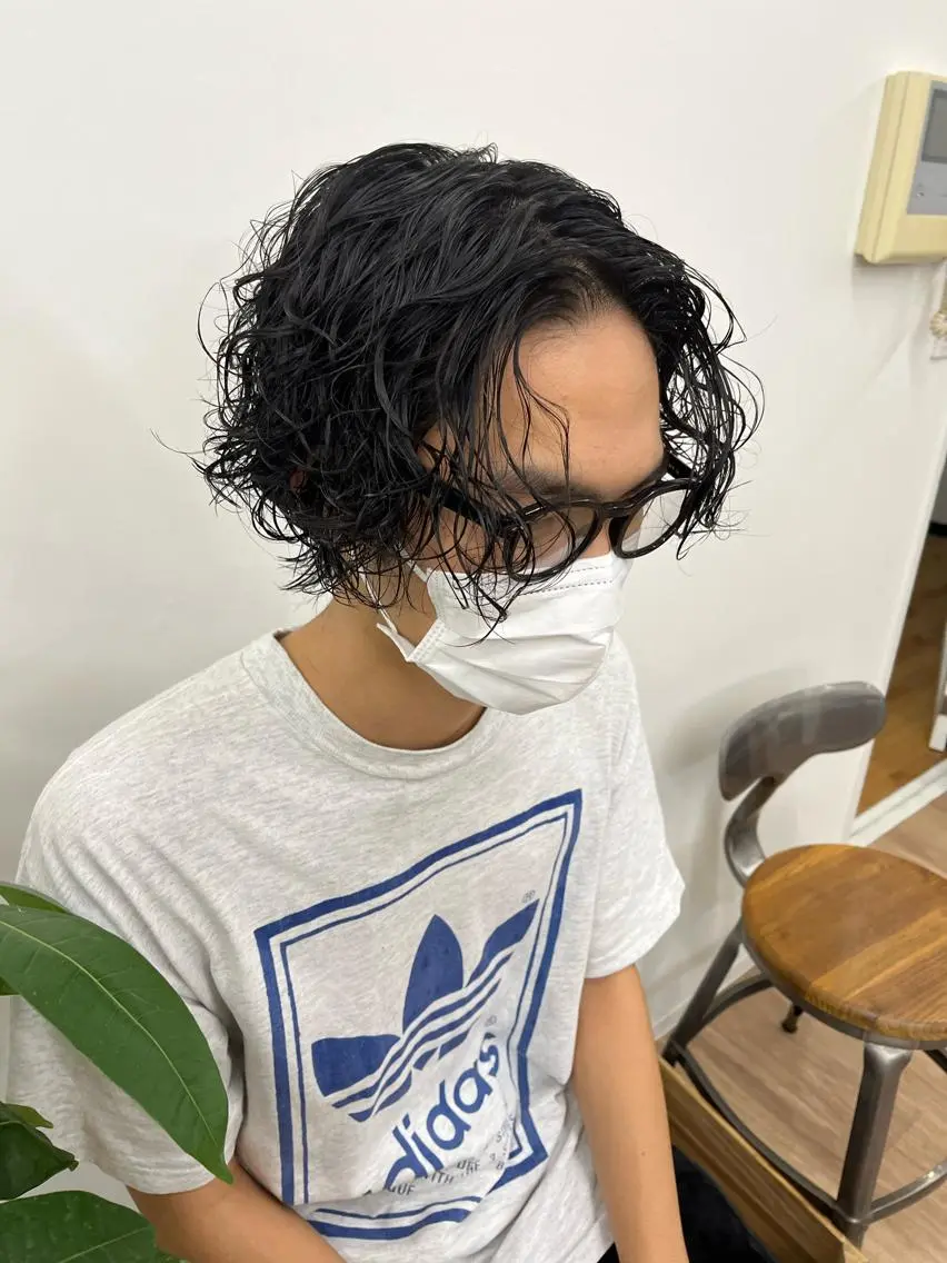 セミロング カラー パーマ ヘアアレンジ メンズ ヘアカラー トリートメント 💎髪質改善特化💎 RUITOのヘアスタイル