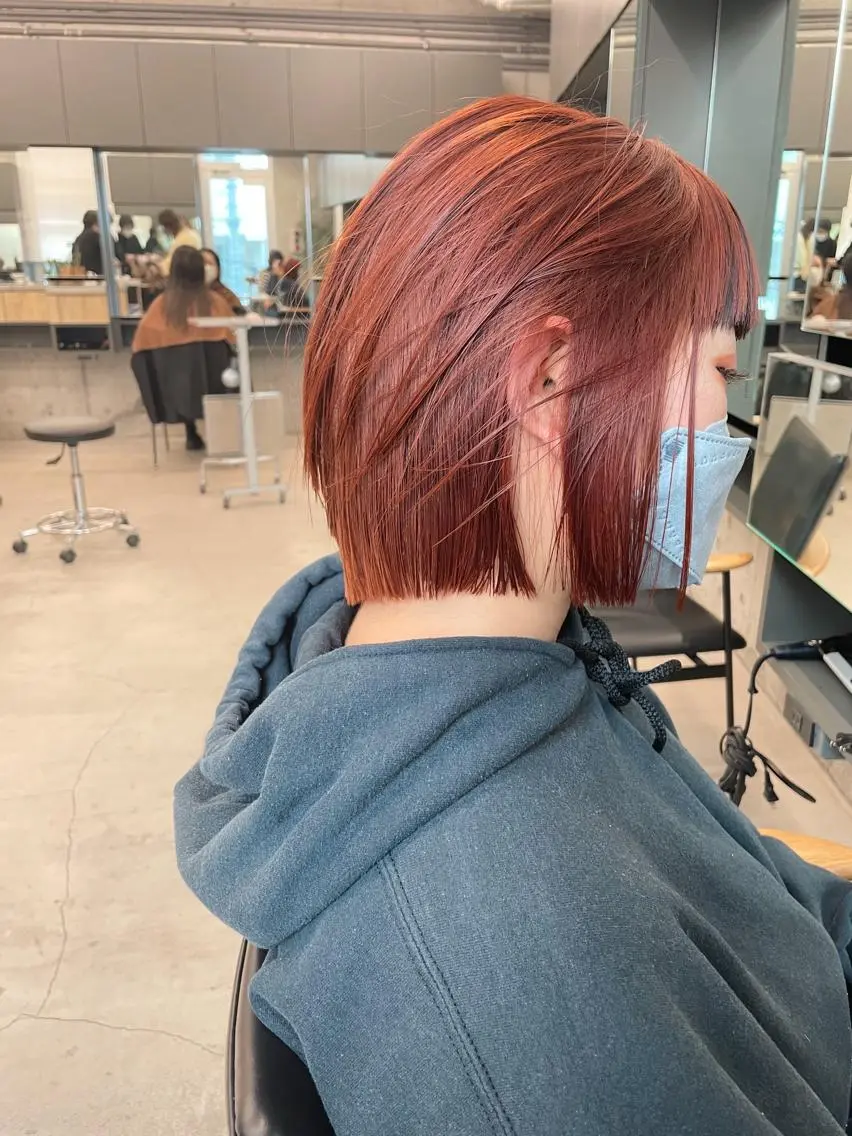 ショート カラー オレンジ ピンクカラー カット ヘアカラー トリートメント ヘアセット センスをお届けします 大谷将生infpのヘアスタイル