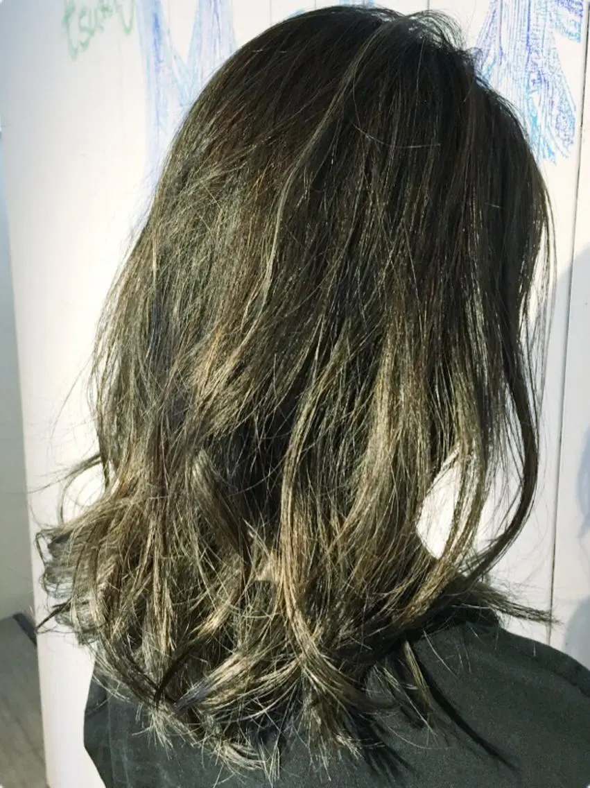 ミディアム カラー アッシュ MODE K's塚口 かどやのヘアスタイル