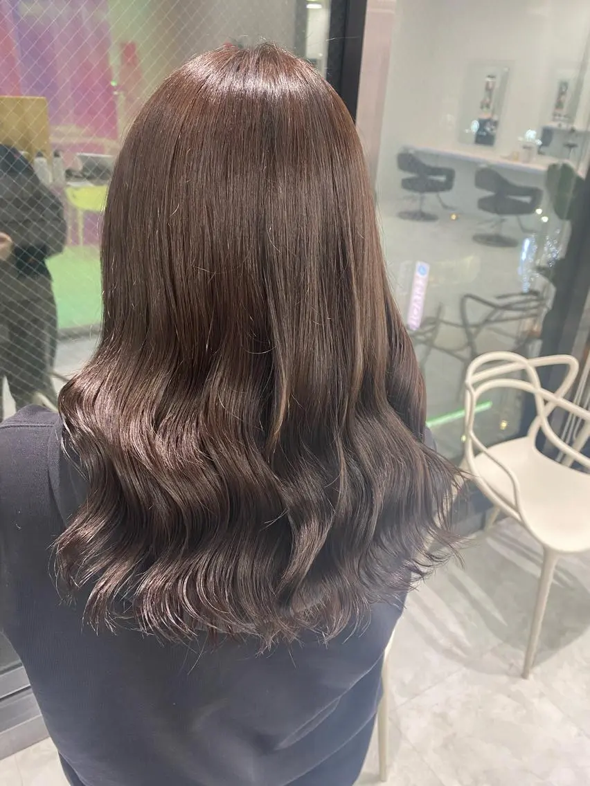 セミロング カラー ヘアアレンジ 髪質改善 ヘアカラー トリートメント ブリーチなしの達人 🌈KAITOのヘアスタイル