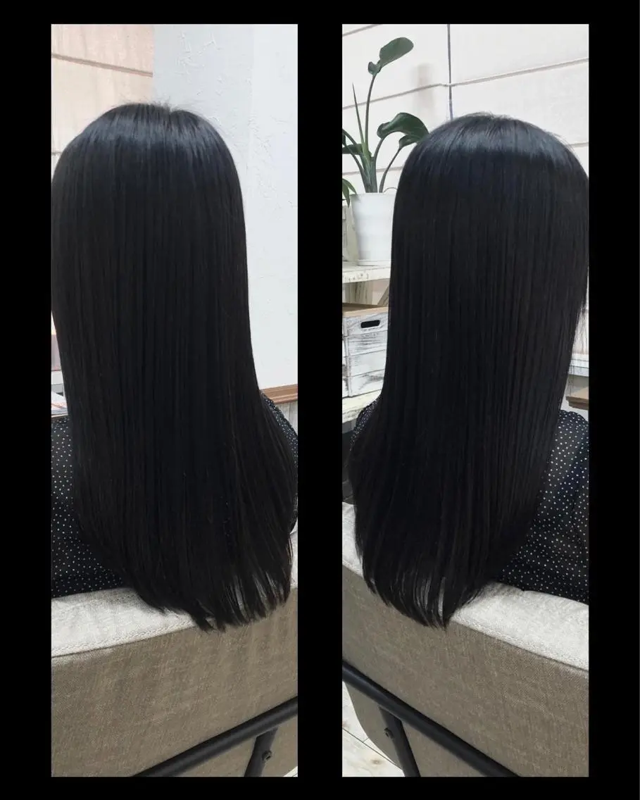 ロング 髪質改善個室サロン' 白髪ぼかし・縮毛矯正のヘアスタイル
