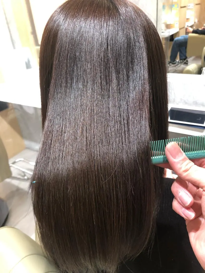 ミディアム ヘアカラー 縮毛矯正 トリートメント 【髪質改善特化･ 福田航洋】のヘアスタイル