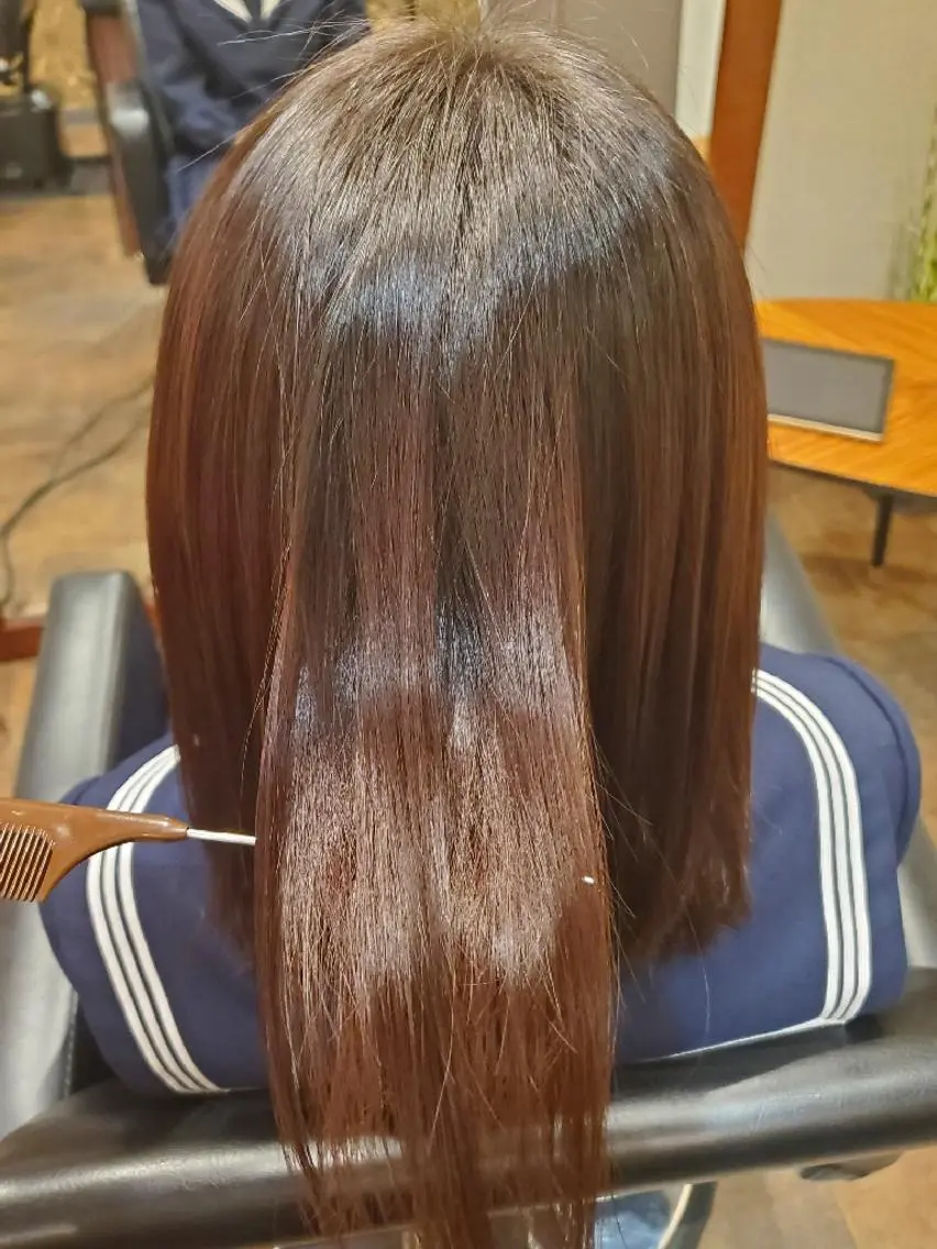 ミディアム 縮毛矯正 北九州美容室 🕊️わかな✂︎のヘアスタイル