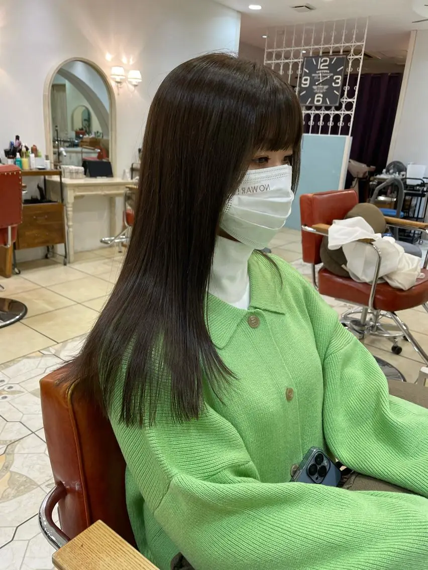 ロング カラー 水田吉亮/髪質改善/ 縮毛矯正/レイヤーのヘアスタイル