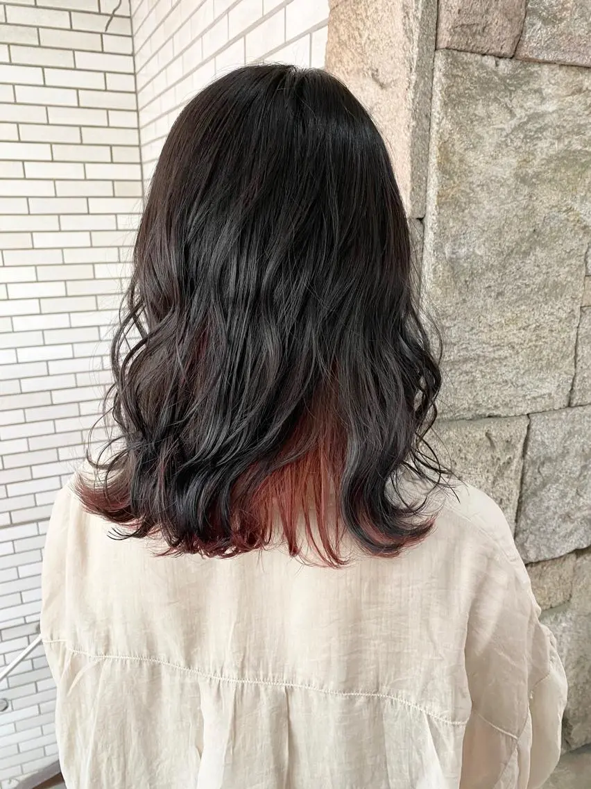 ミディアム カラー インナーカラー ヘアカラー トリートメント 萩原 凌✄のヘアスタイル