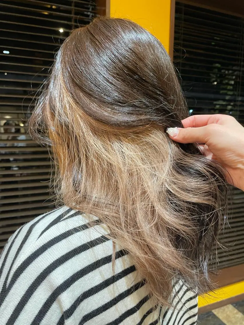 セミロング カラー 田中 沙織のヘアスタイル