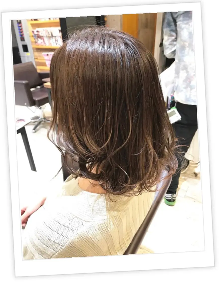 ミディアム カラー パーマ ヘアアレンジ メンズ キッズ ネイル マツエク・マツパ ヘアカラー トリートメント EnBlesS西宮 マンツーマン神道有基のヘアスタイル