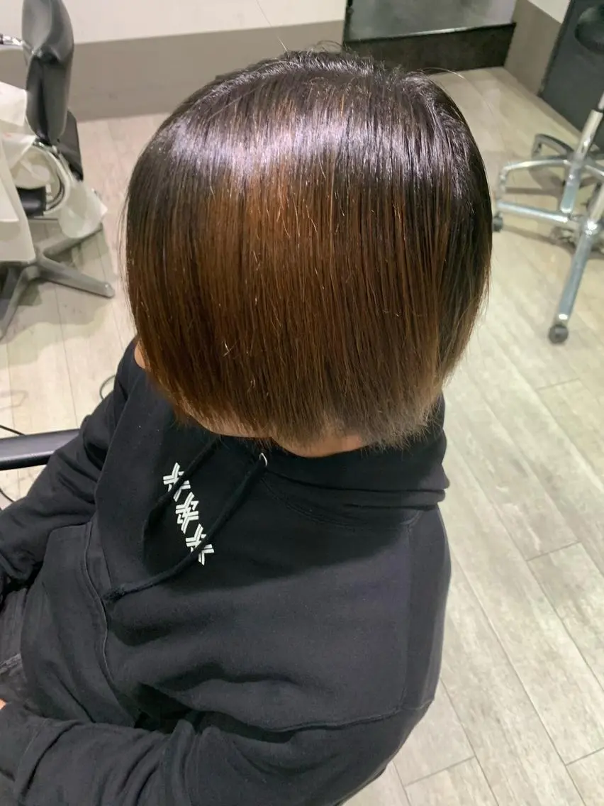 ショート 縮毛矯正 ❄ブリーチカラー❄ 佐原昌樹のヘアスタイル