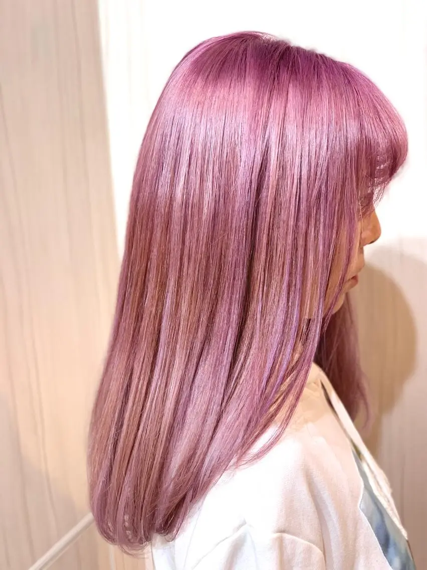 ロング カラー ベージュカラー ブリーチ ピンクカラー ピンクベージュ ✨錦糸町ブリーチ/ ホワイトカラー皇気✨のヘアスタイル