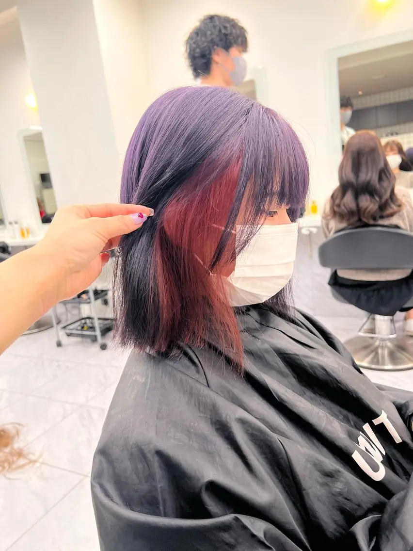 セミロング カラー ヘアアレンジ 🩵 JURI🩵のヘアスタイル