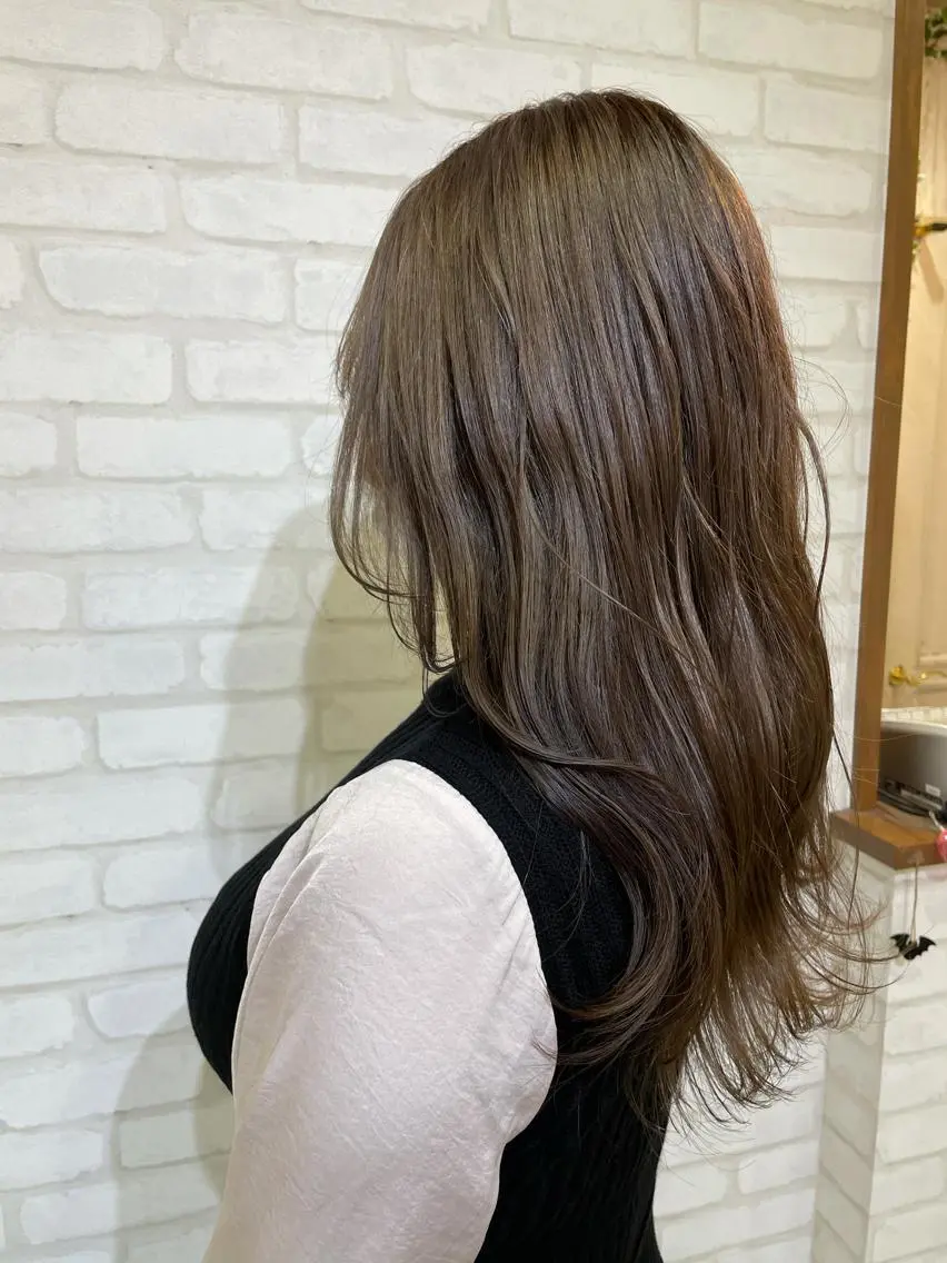 ロング 韓国風ヘア カット ヘアカラー 💎メンズカット/ 透明感　吉田拓海💎のヘアスタイル