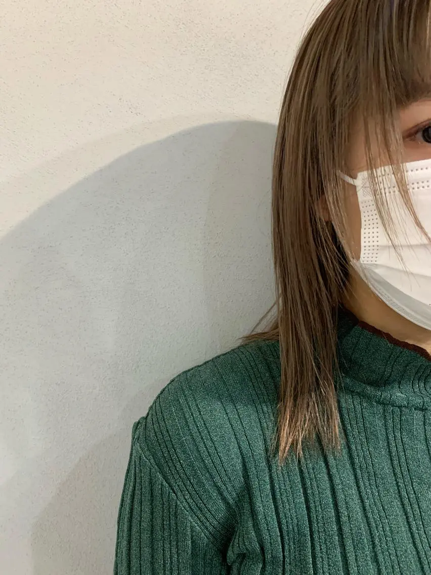 セミロング カラー ボブパーマコテ巻き風 パーマNo1深江秀平のヘアスタイル