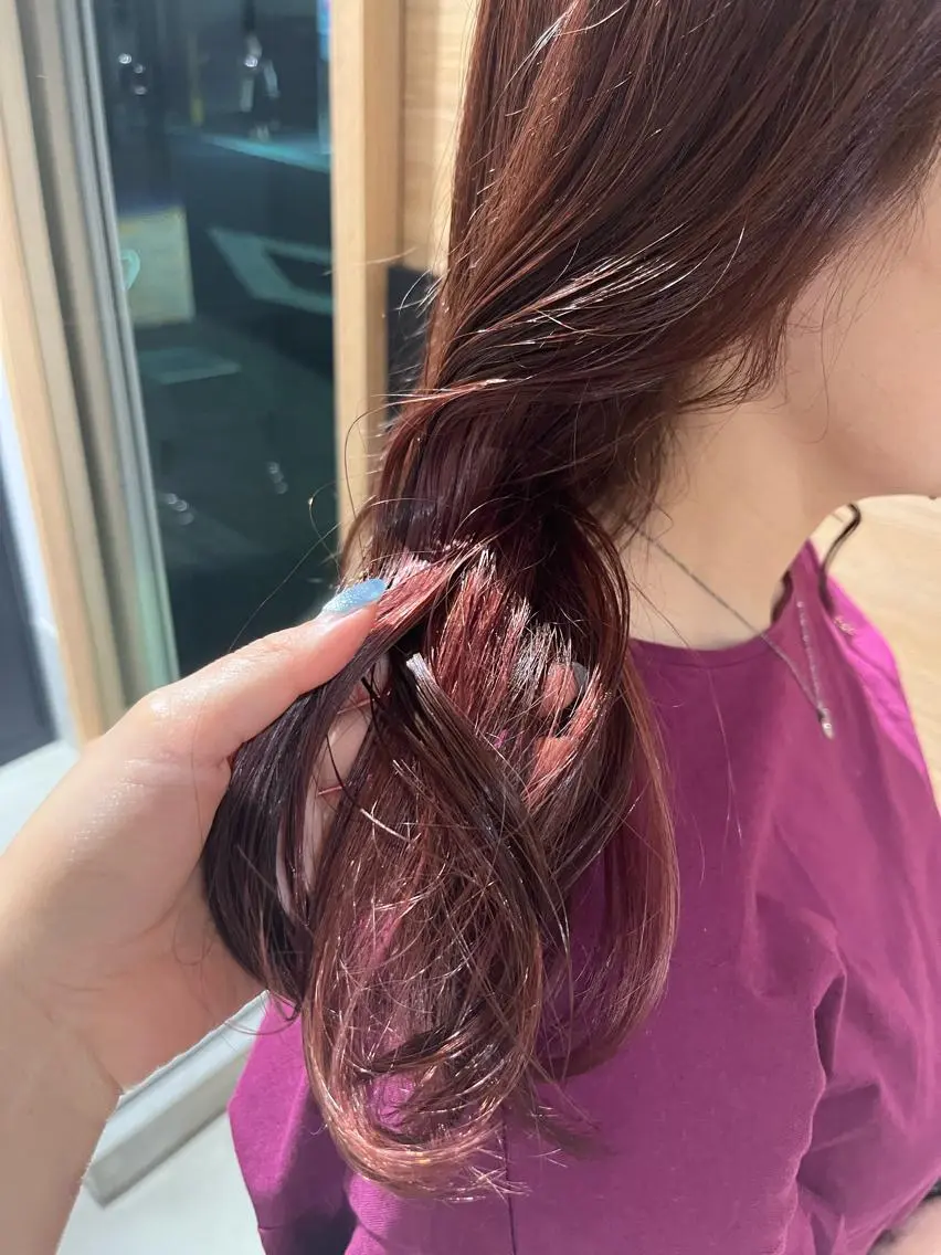 カラー ヘアアレンジ ブリーチ 透明感ケアカラー/ レイヤー/ryokaのヘアスタイル