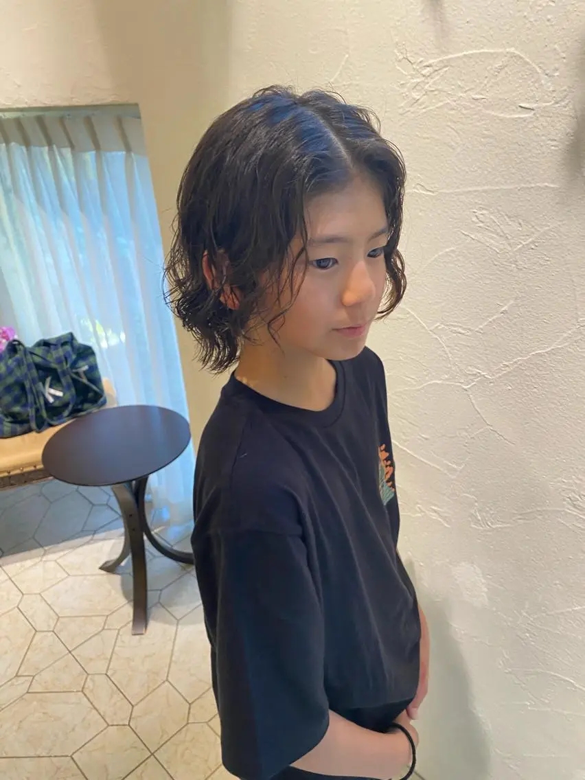 セミロング パーマ メンズ カット パーマ 菊池大一 溝の口パーマのヘアスタイル