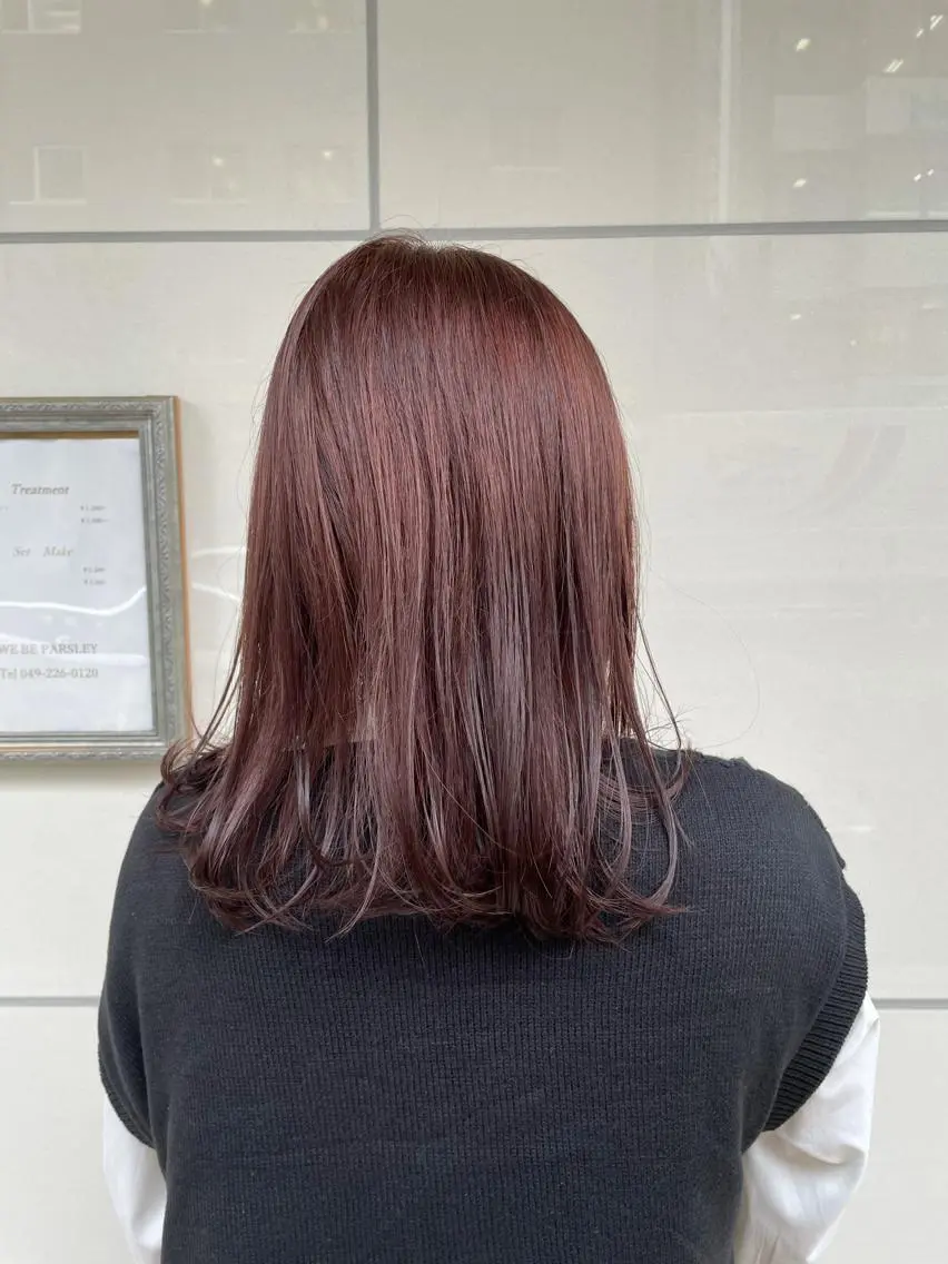 ミディアム ピンクラベンダー 千野 優由のヘアスタイル