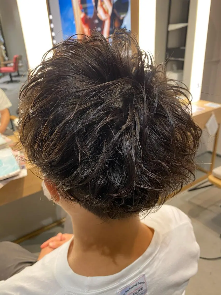 パーマ メンズ カット パーマ 梅田茶屋町メンズ 専門美容師 山元一平のヘアスタイル