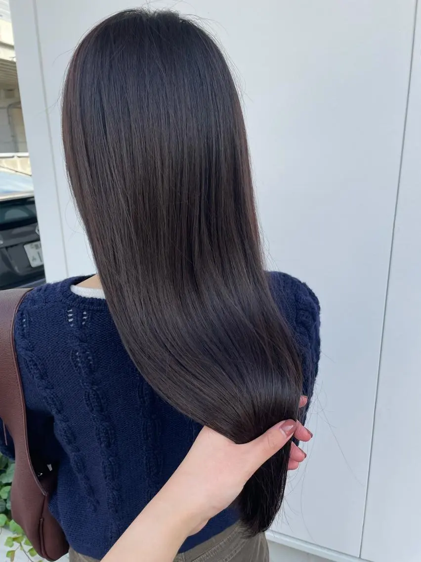 ロング カラー ブラウンカラー マロンブラウン カット ヘアカラー ラーム 乃木店のヘアスタイル